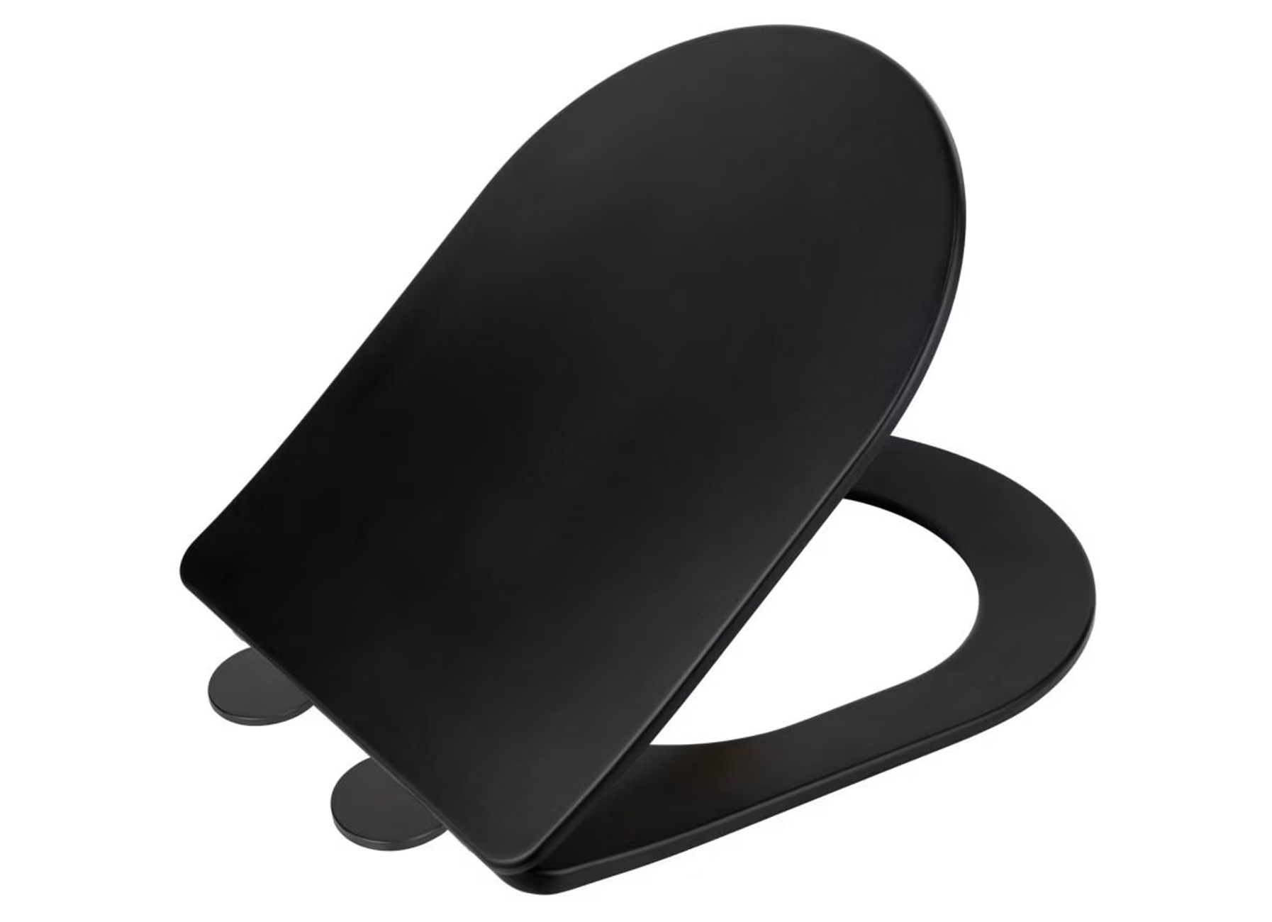 WENKO TOILETZITTING GALATI SLIM LINE DUROPLAST MAT ZWART