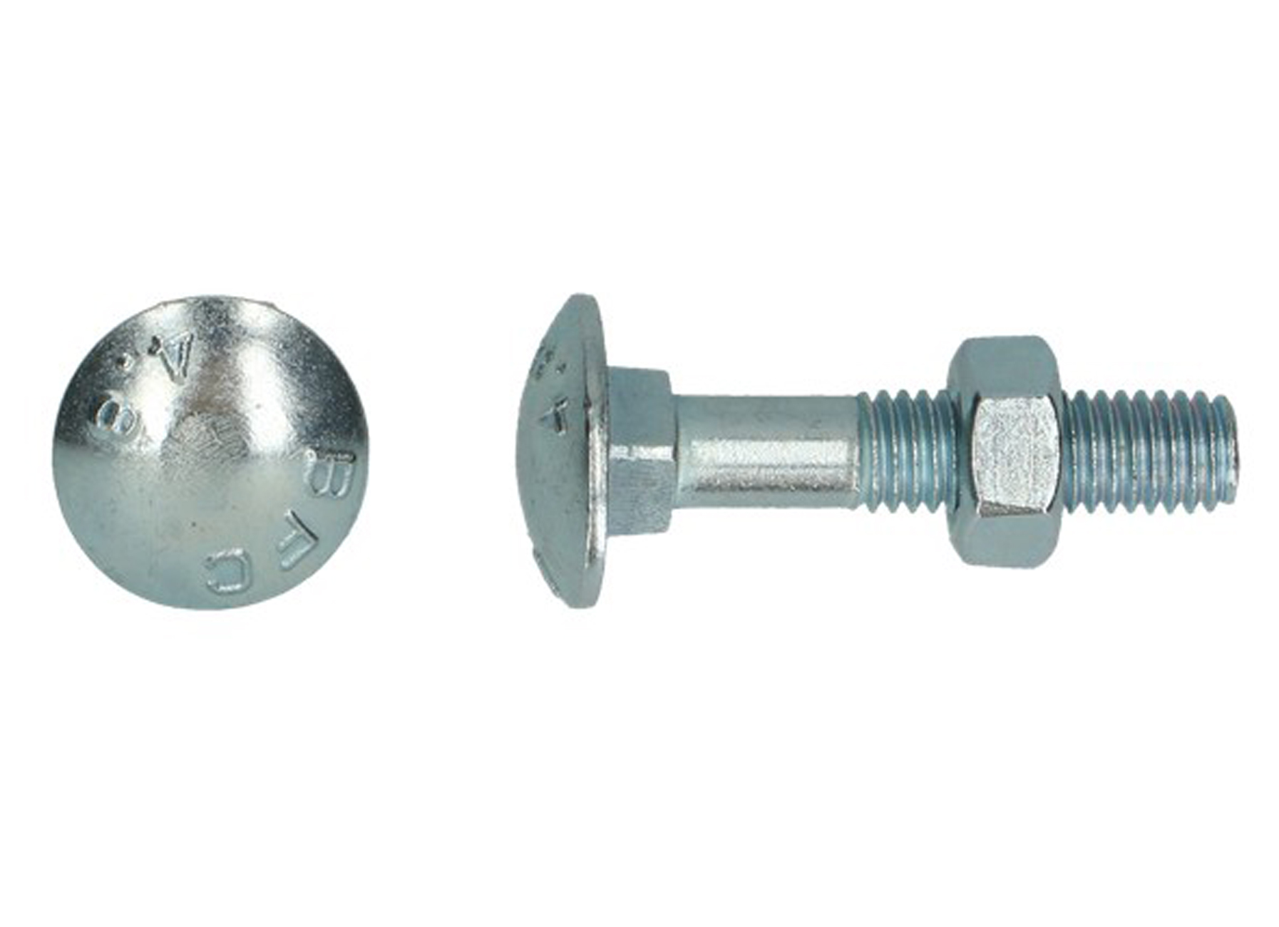 HOUTBOUT 4.8 DIN 603/555 M10X100 VERZINKT - BLISTER 8ST