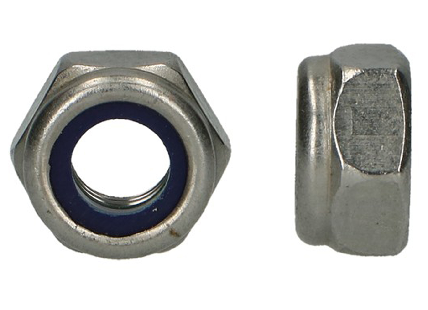 ECROU DE SECURITE HEXAGONAL DIN 985 INOX A4 M16 - 2 PC