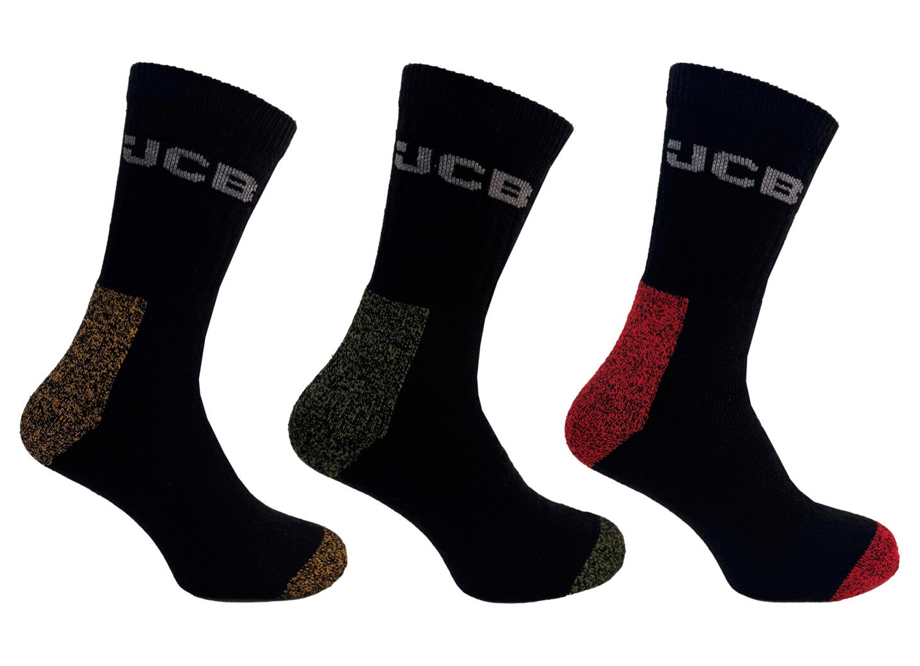 JCB CHAUSSETTES DE TRAVAIL 3-PACK TAILLE 44-47