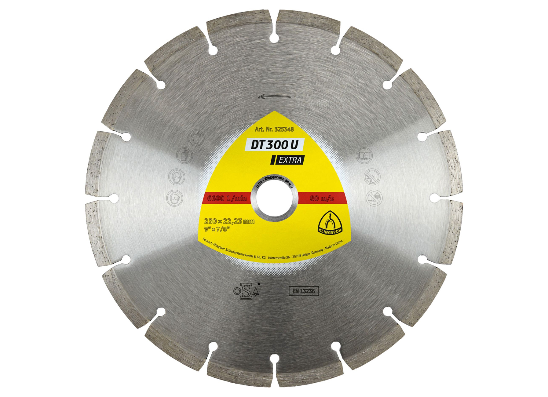 KLINGSPOR DISQUE DIAMANT DT 300 U EXTRA Ø125X1,6MM TROU 22,23MM