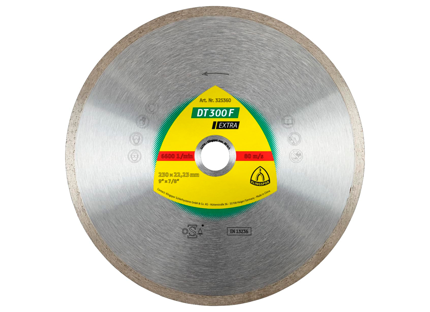 KLINGSPOR DISQUE DIAMANT DT 300 F EXTRA Ø125X1,6MM TROU 22,23MM