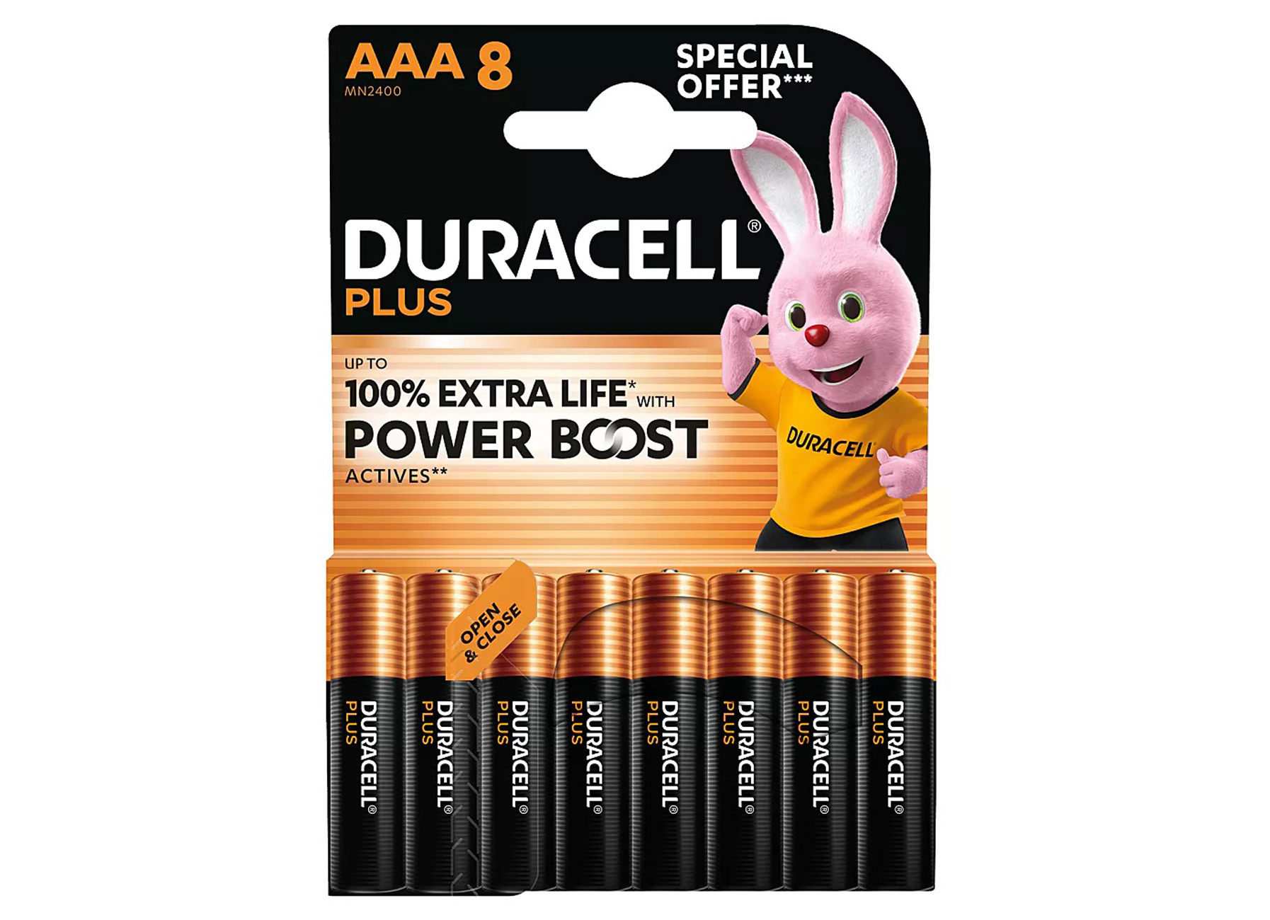 DURACELL PLUS POWER AAA MN2400 LR03 8-PACK