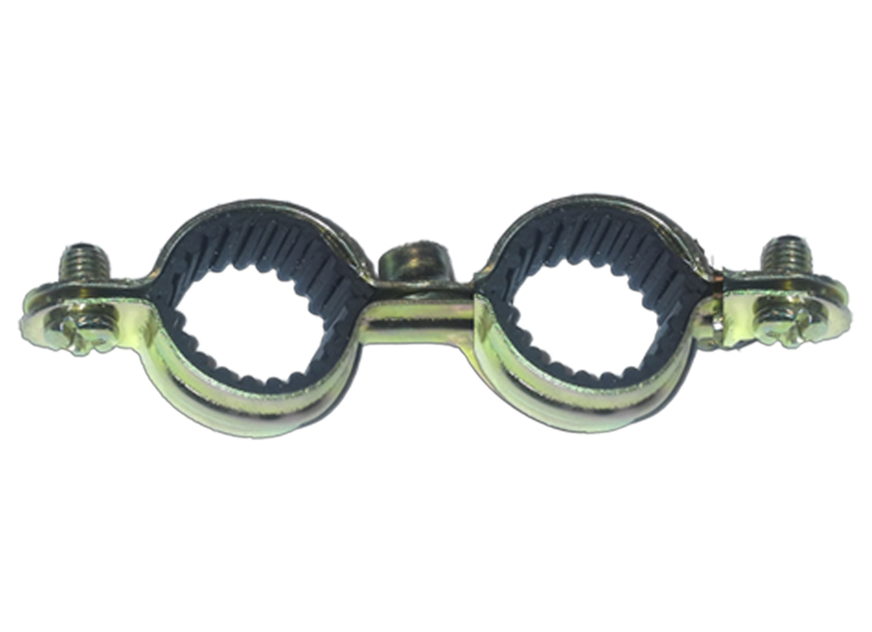 DUBBELE SCHROEFBEUGEL M7 BOCHROMAAT GEISOLEERD Ø22MM 5 STK