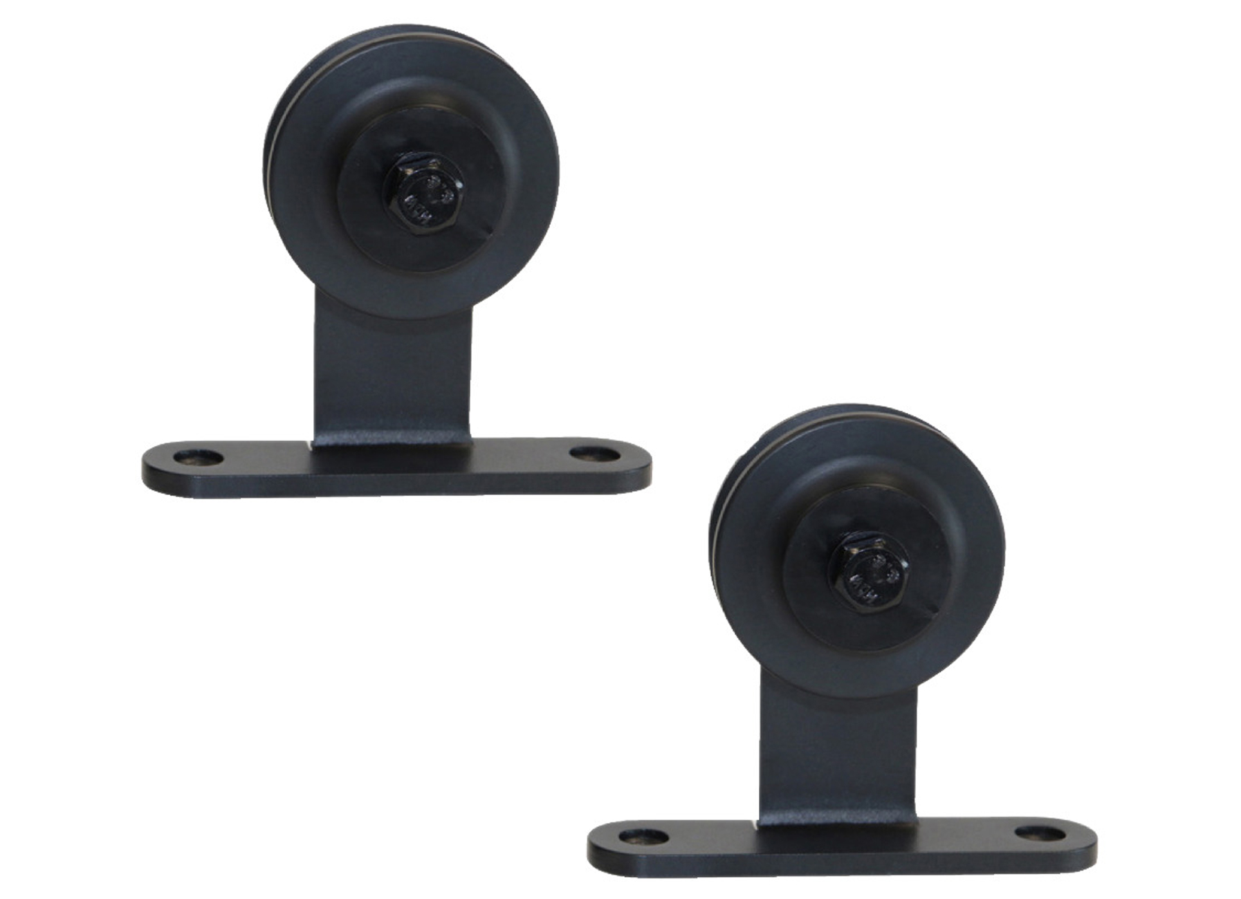 SOLID GALETS PORTE COULISSANTE + GUIDE NOIR (2 PCS)