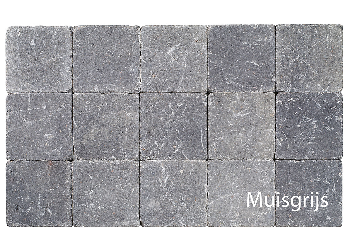 PAVE TAMBOURINE IN-LINE 15X15X6CM GRIS SOURIS