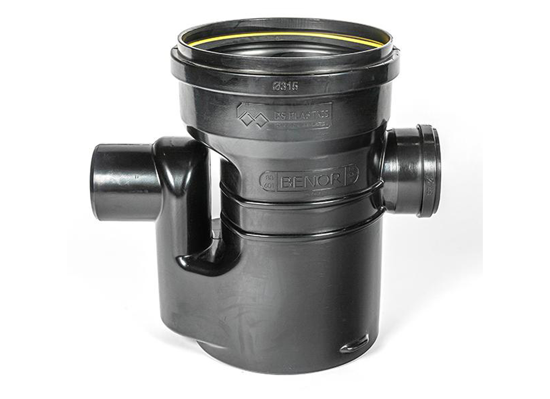 PE NAZICHTPUT BENOR ZWART 27 H=500MM Ø315 1XØ125 + SIFON 1XØ125