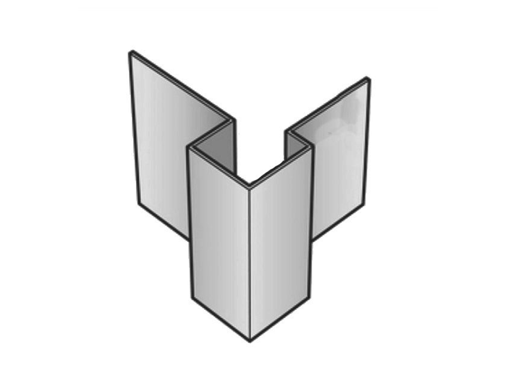 ALU BUITENHOEK SYMMETRISCH CEDRAL CLICK PLATINAGRIJS C05
