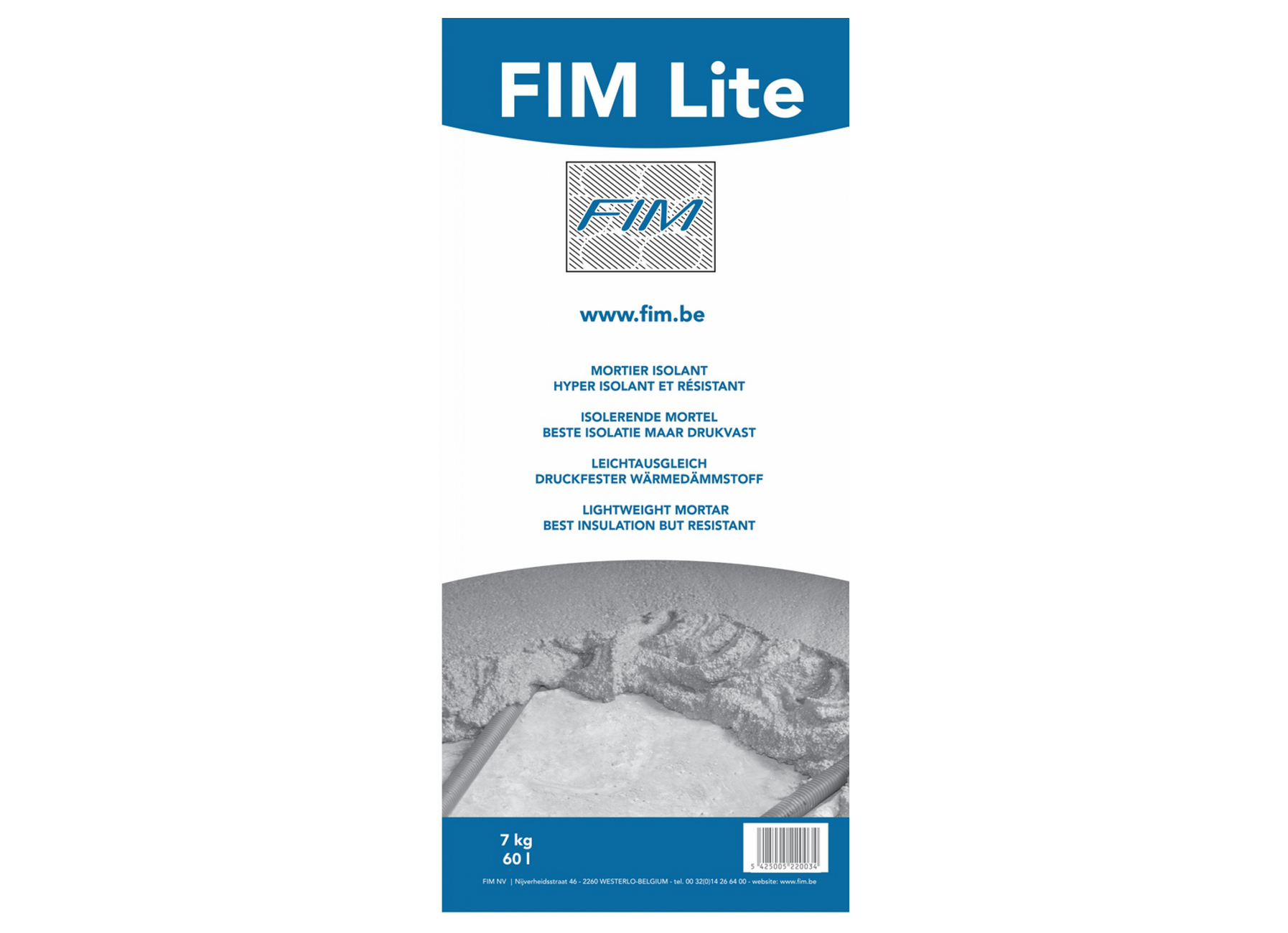 FIM LITE 60L MORTIER ISOLANT A RESISTANCE ELEVEE