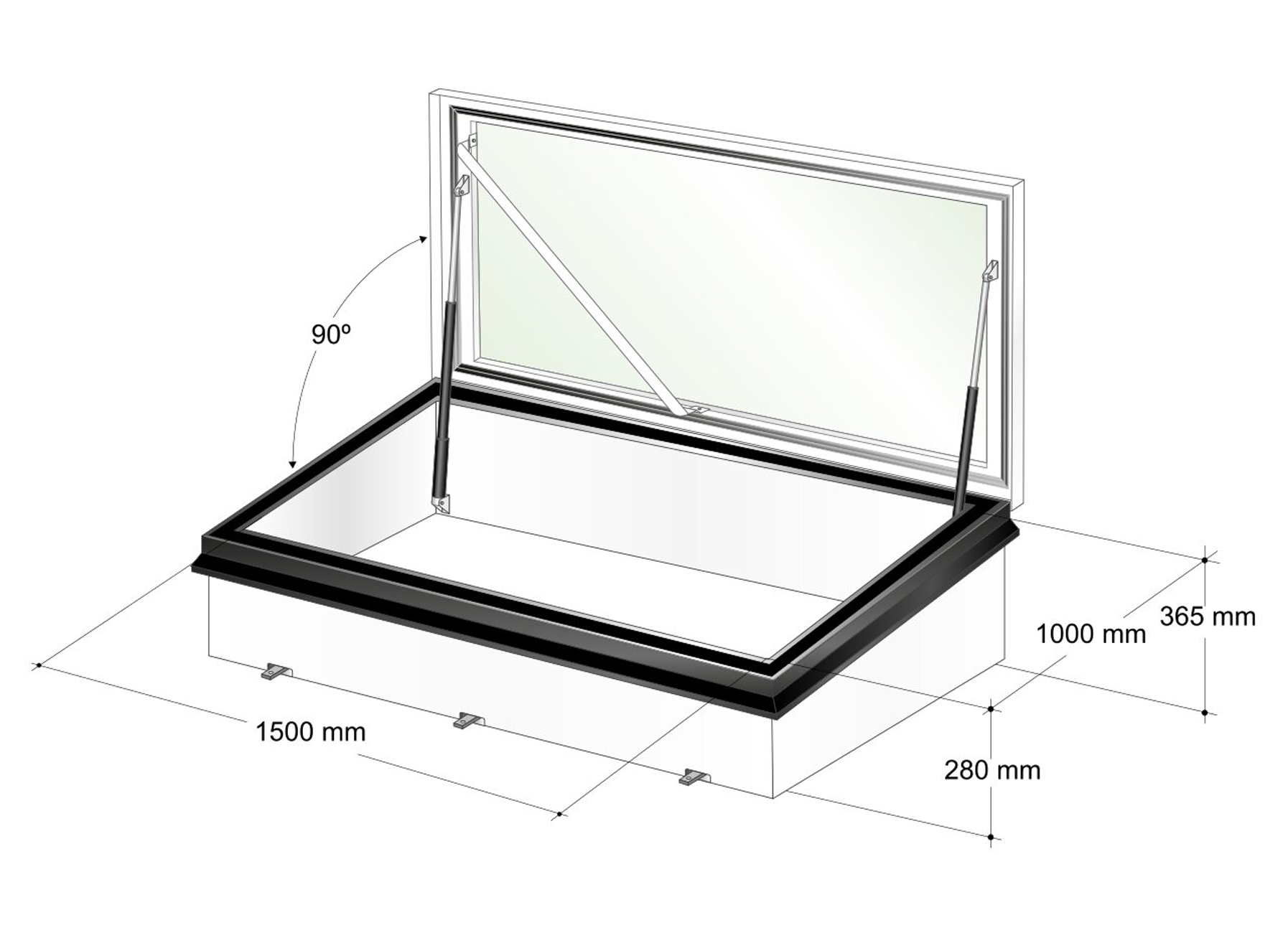 GORTER TRAPPE DE TOIT ALUMINIUM VITREE RHTG