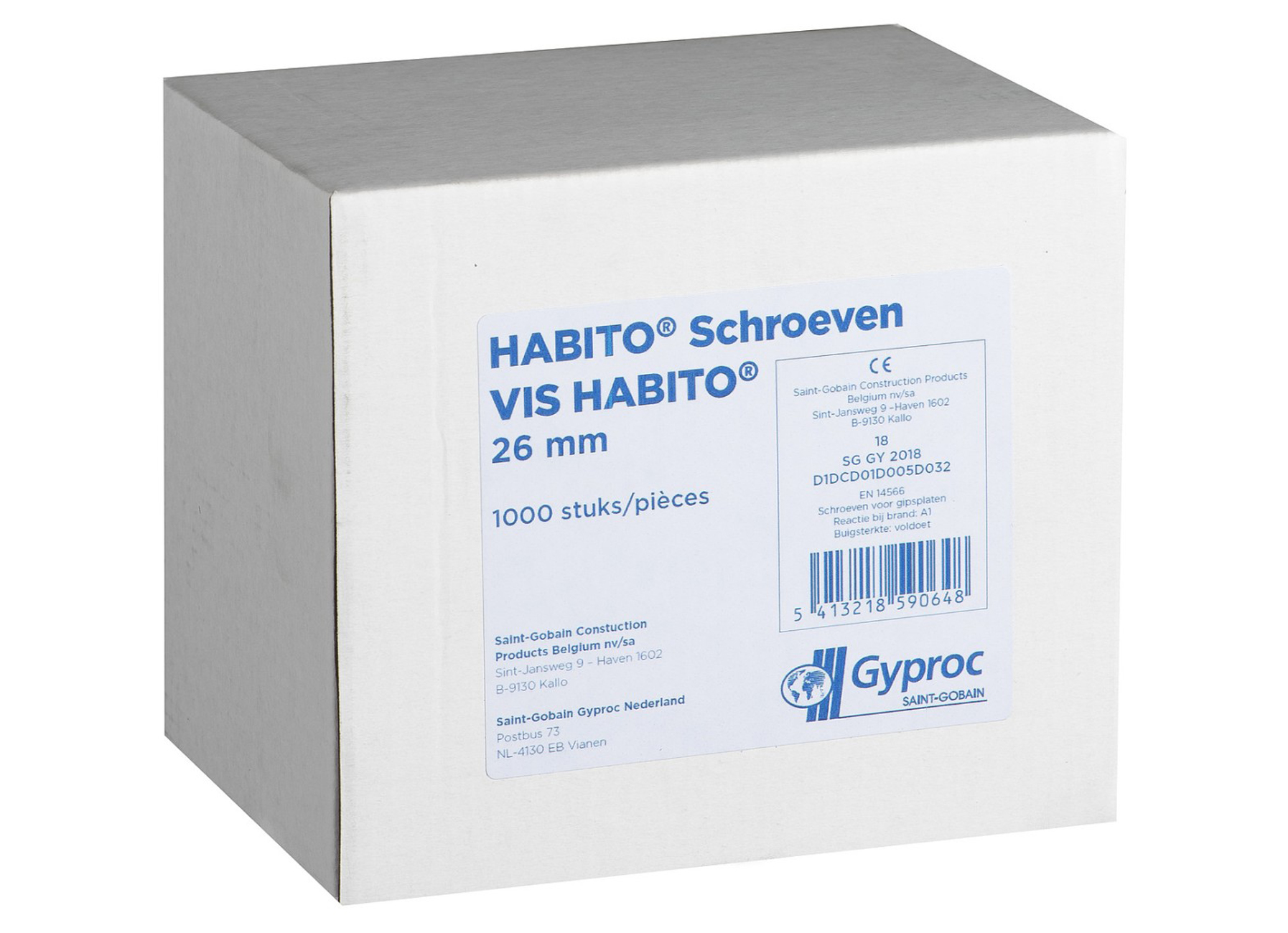 GYPROC VIS HABITO HT/25 1000 PC/BTE