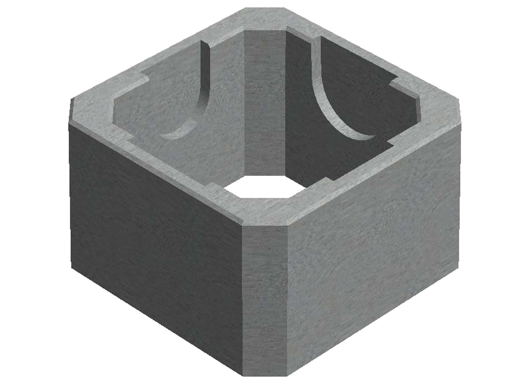 REHAUSSE EN BETON 60X60X30CM