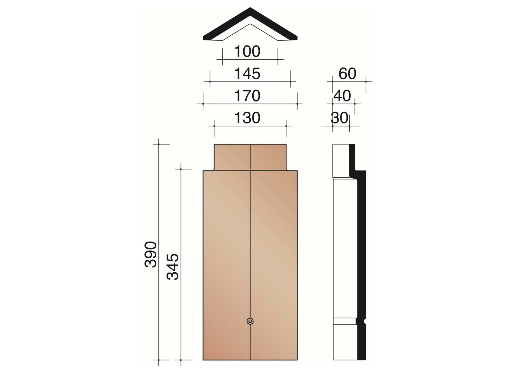TUILE PLATE 301 ARETIER BLEU FUME