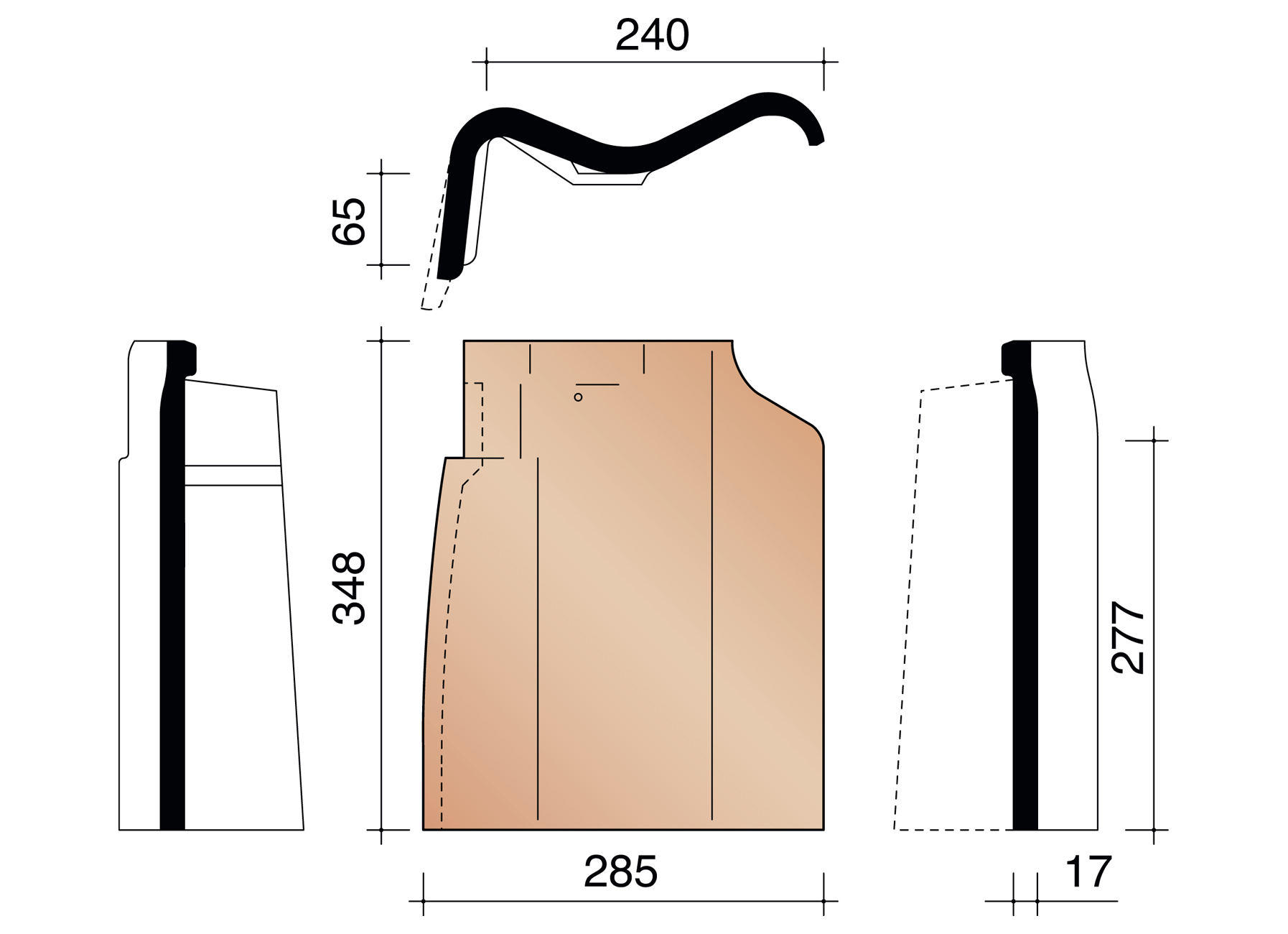 TUIILE DE RIVE GAUCHE 451 ROUGE NATUREL