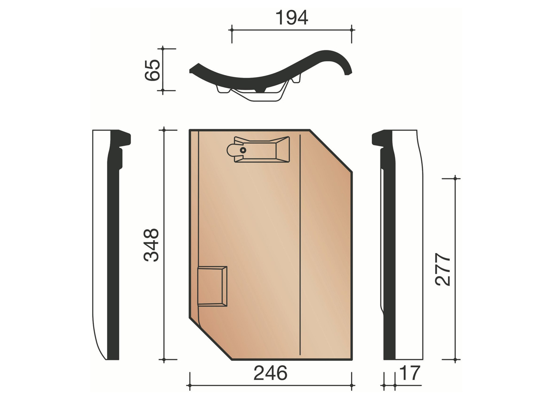VIEILLE TUILE 451 VIEILLI ROUGE