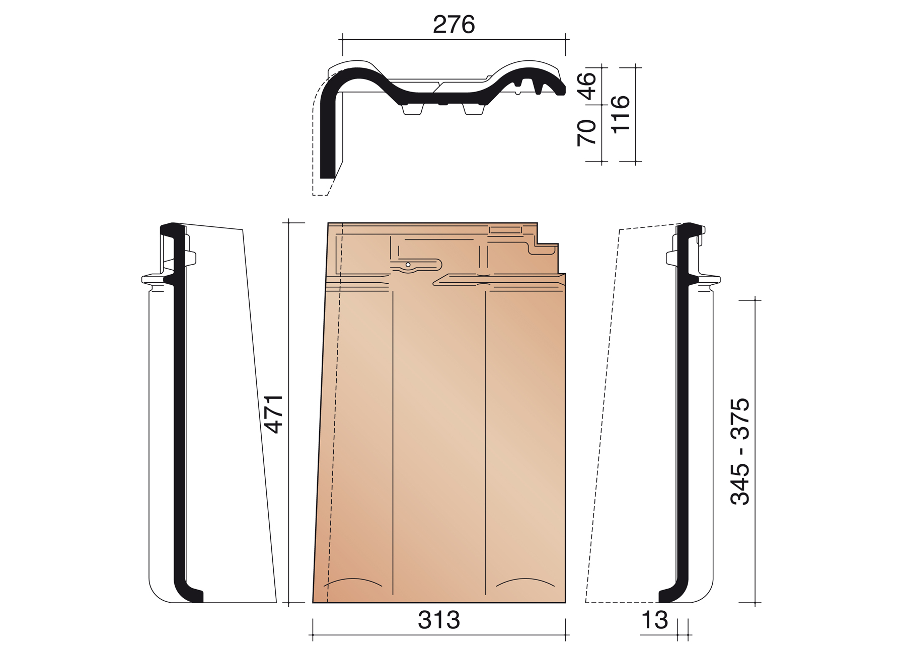 ALEGRA 10 SE LINKER GEVELPAN KOPER