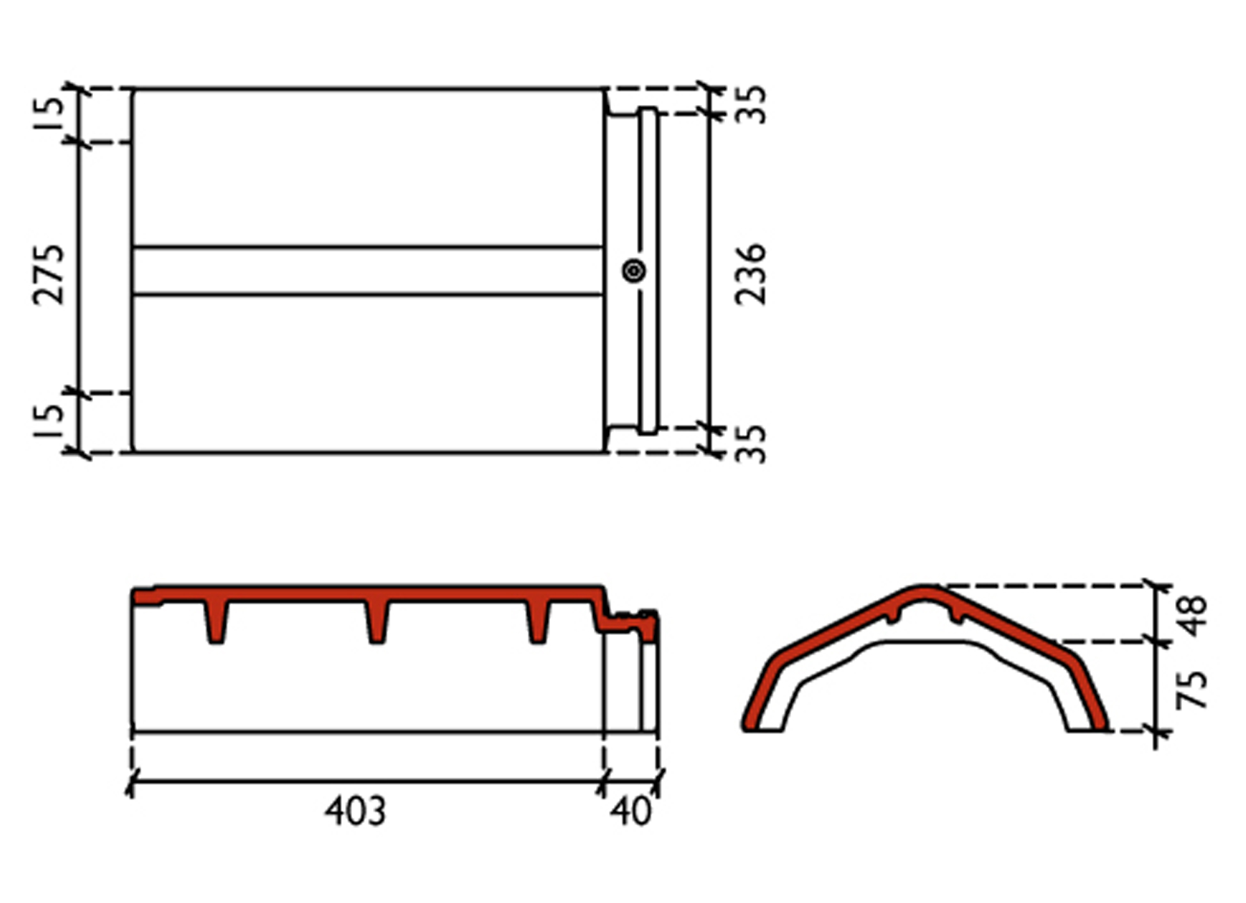 FONTENELLE FAITIERE ANGULAIRE DOUBLE NOIR