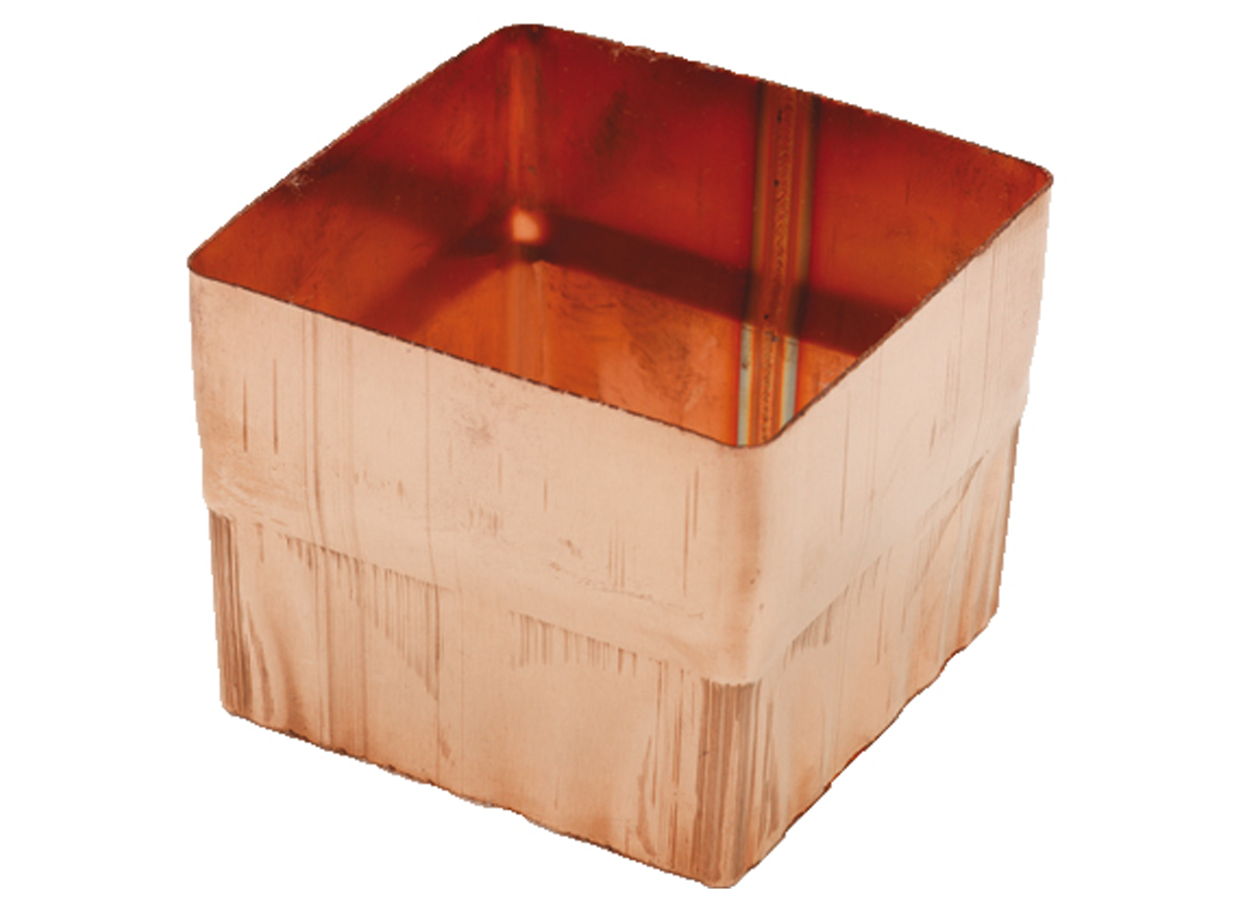 MOF VIERKANT 80X80MM KOPER