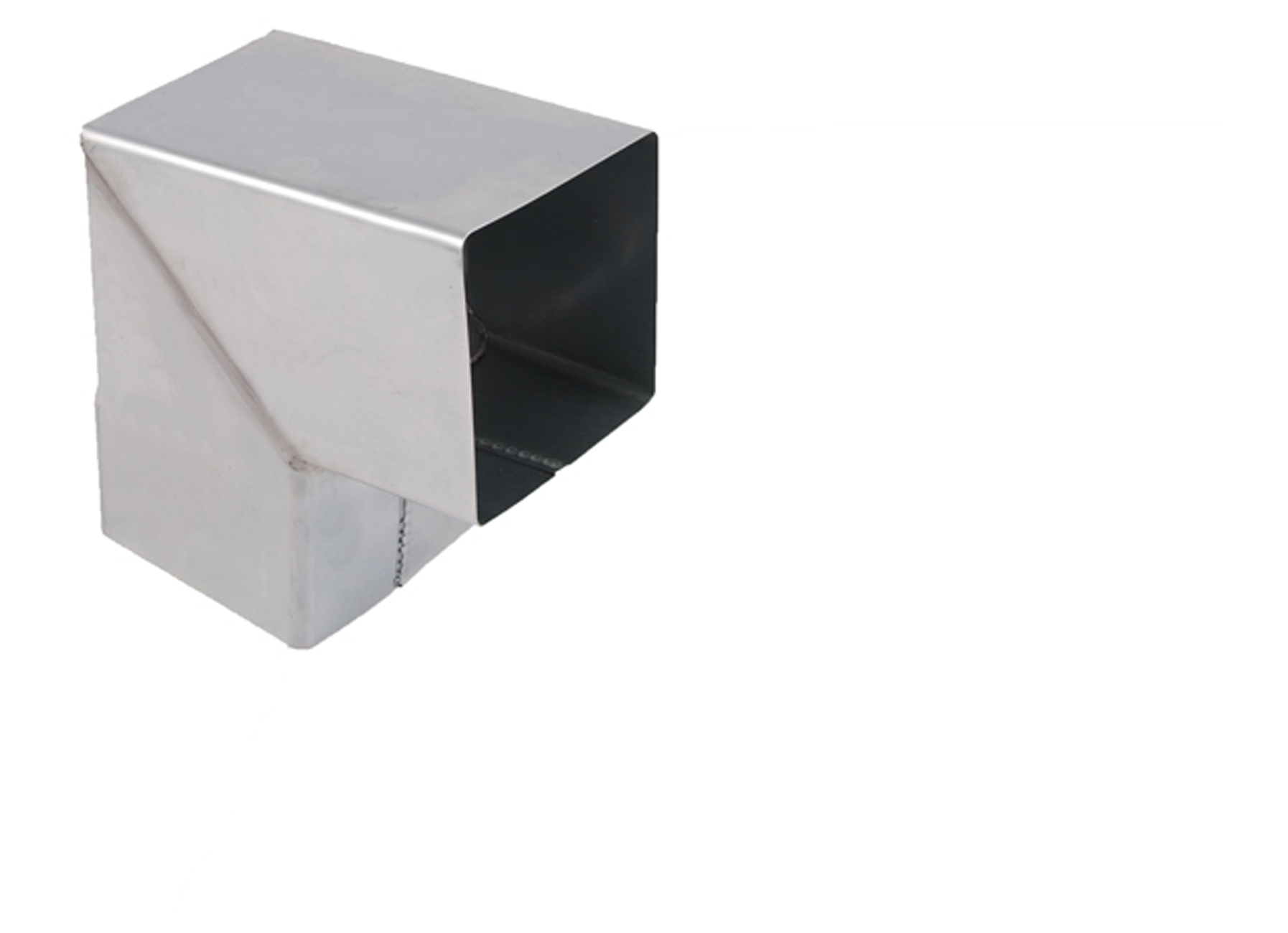 COUDE CARRE 87° 80X80MM ZN NATUREL