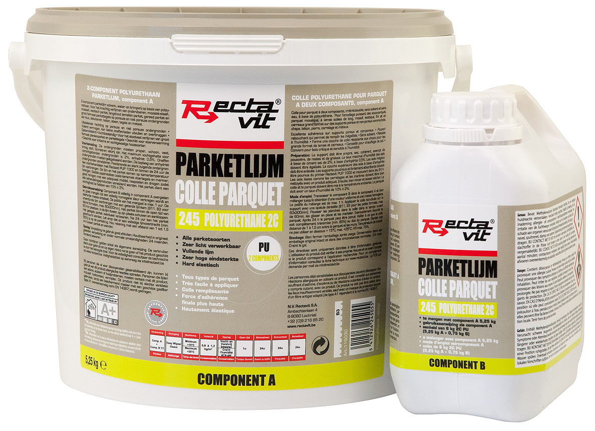 RECTAVIT 245 COLLE POUR PARQUET PUR 2 COMPOSANTS
