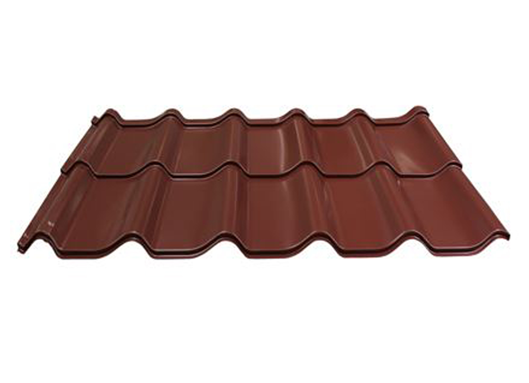 PANNEAU DE TUILES METALIQUE TERRACOTTA RAL3009