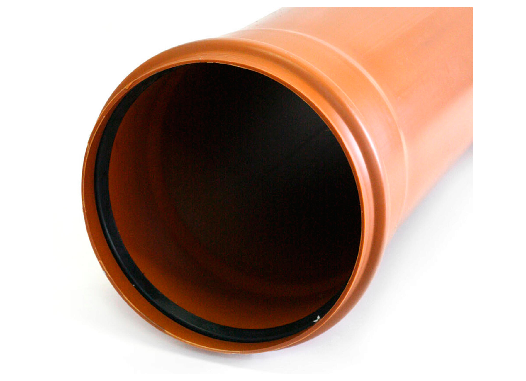 TUYAU EGOUT PVC MANCHONNE NORME USINE ROUGE-BRIQUE