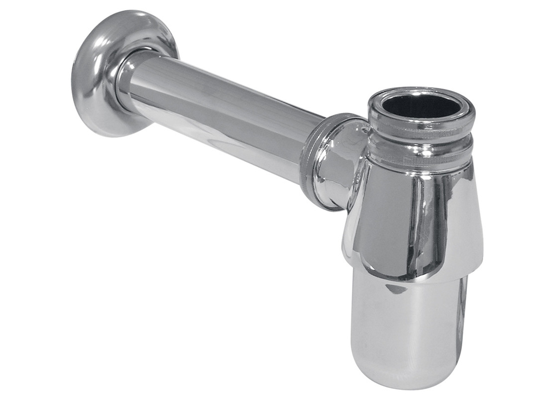 SIPHON DE BOUTEILLE CHROME AVEC TUBE SANS BONDE