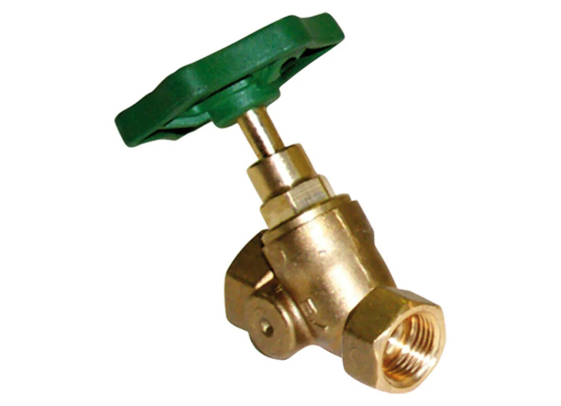 ROBINET D'ARRET OBLIQUE LAITON FILETAGE INTERIEUR SANS PURGE