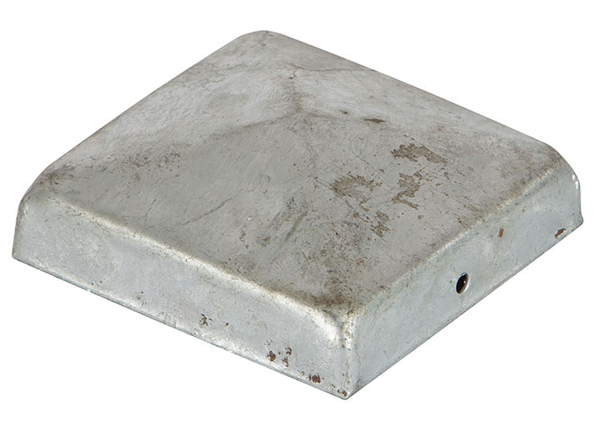 CAPUCHON POUR POTEAU MODELE PLAT GALVANISE A CHAUD