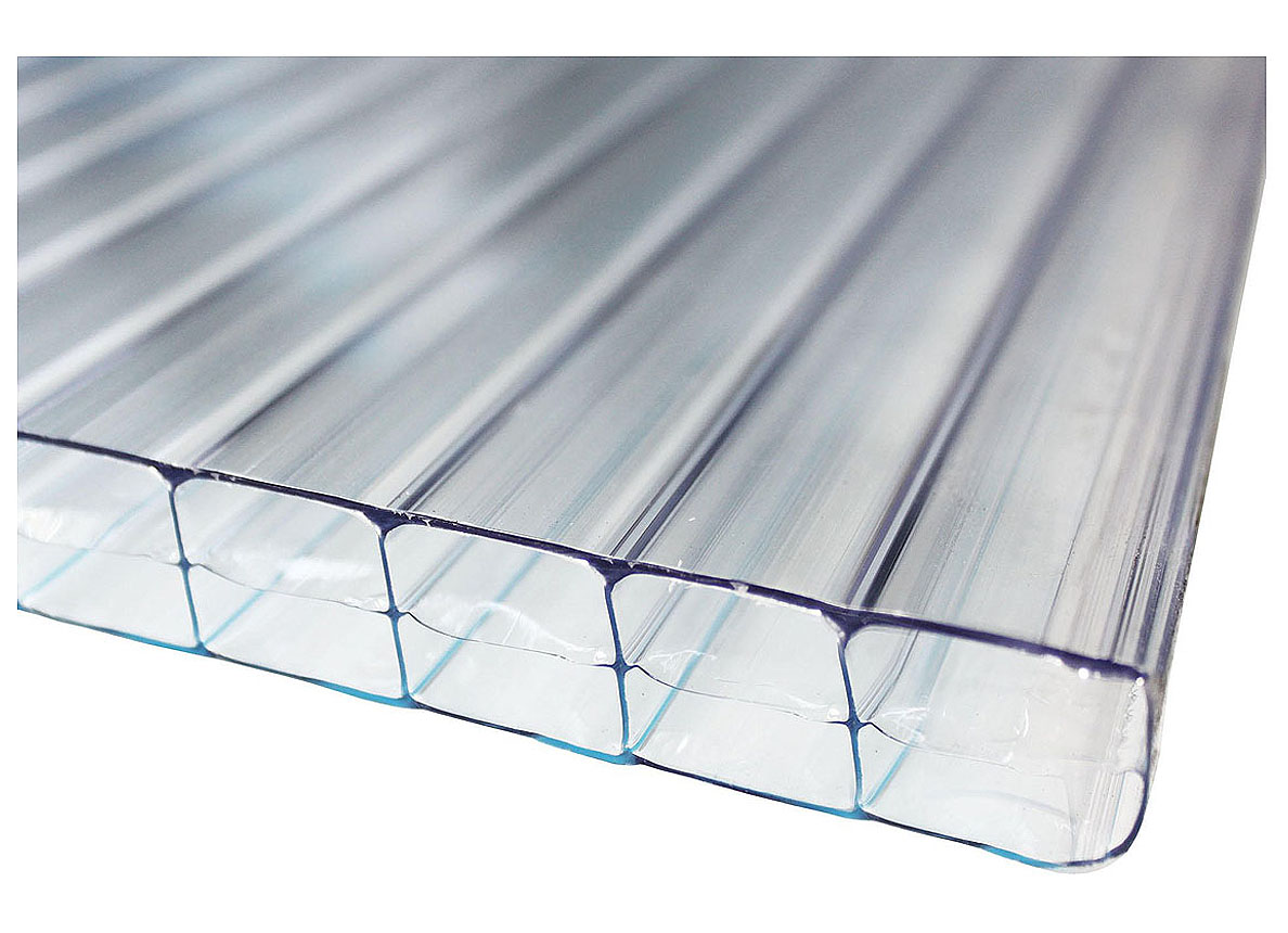 SUNLITE PLAQUE EN POLYCARBONATE TRIPLE PAROIS TRANSPARENT