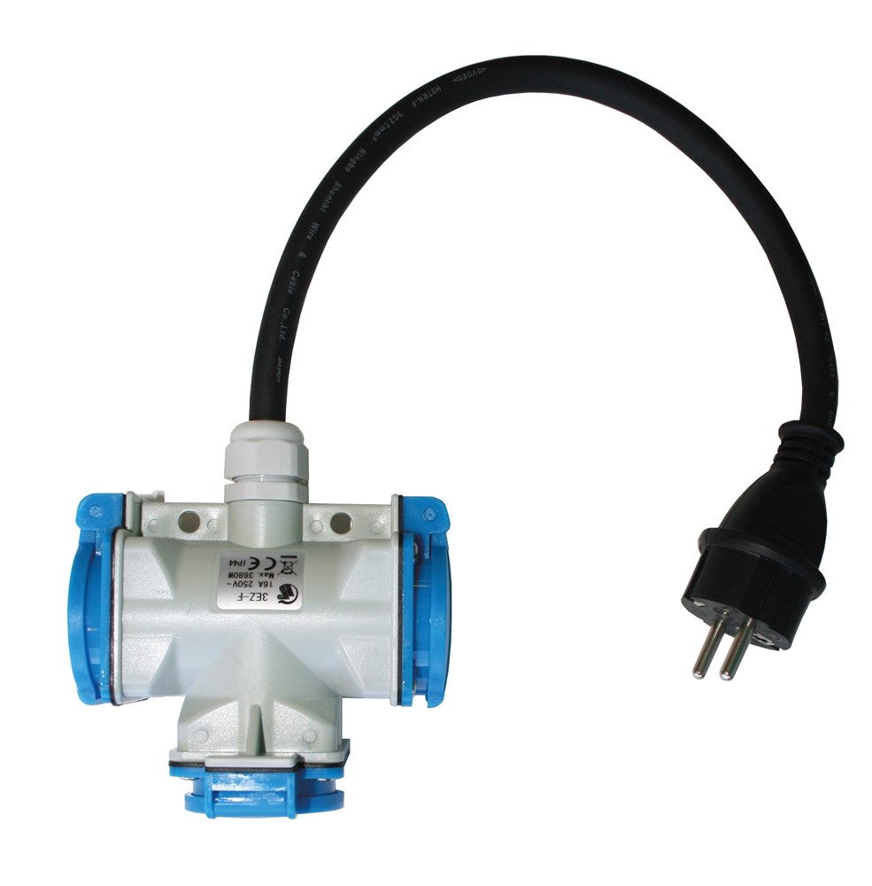 FICHE FEMMELLE TRIPLE A CLAPET IP44