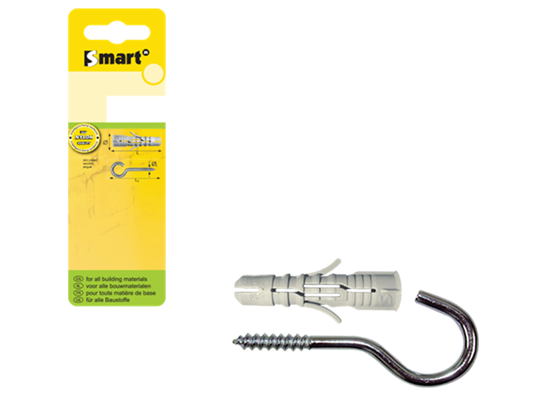 CHEVILLE MULTIFONCTIONNELLE AVEC CROCHET ZINGUE