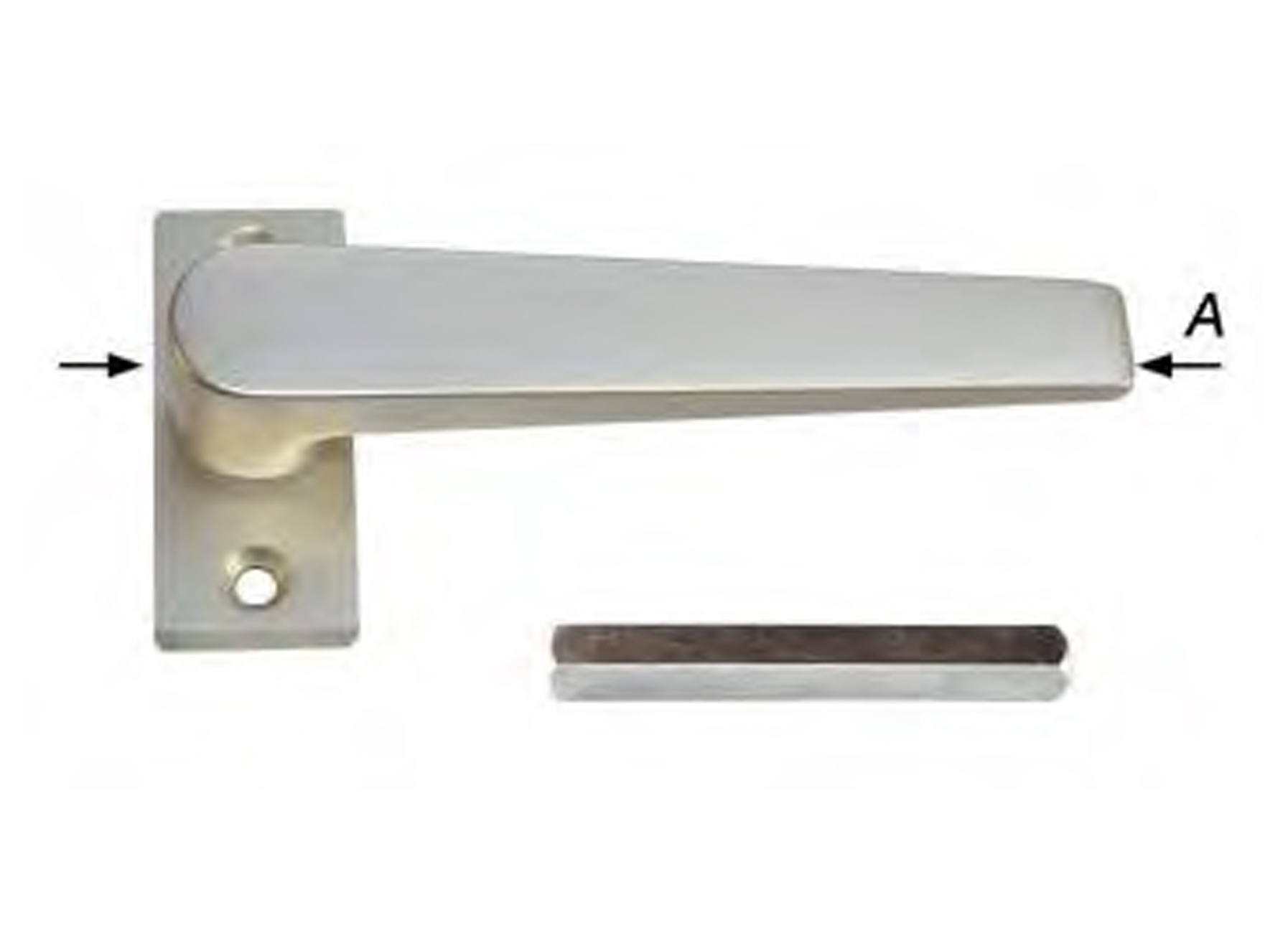 BEQUILLE POUR PORTE AVEC VOLET ALU F1 ARGENTE