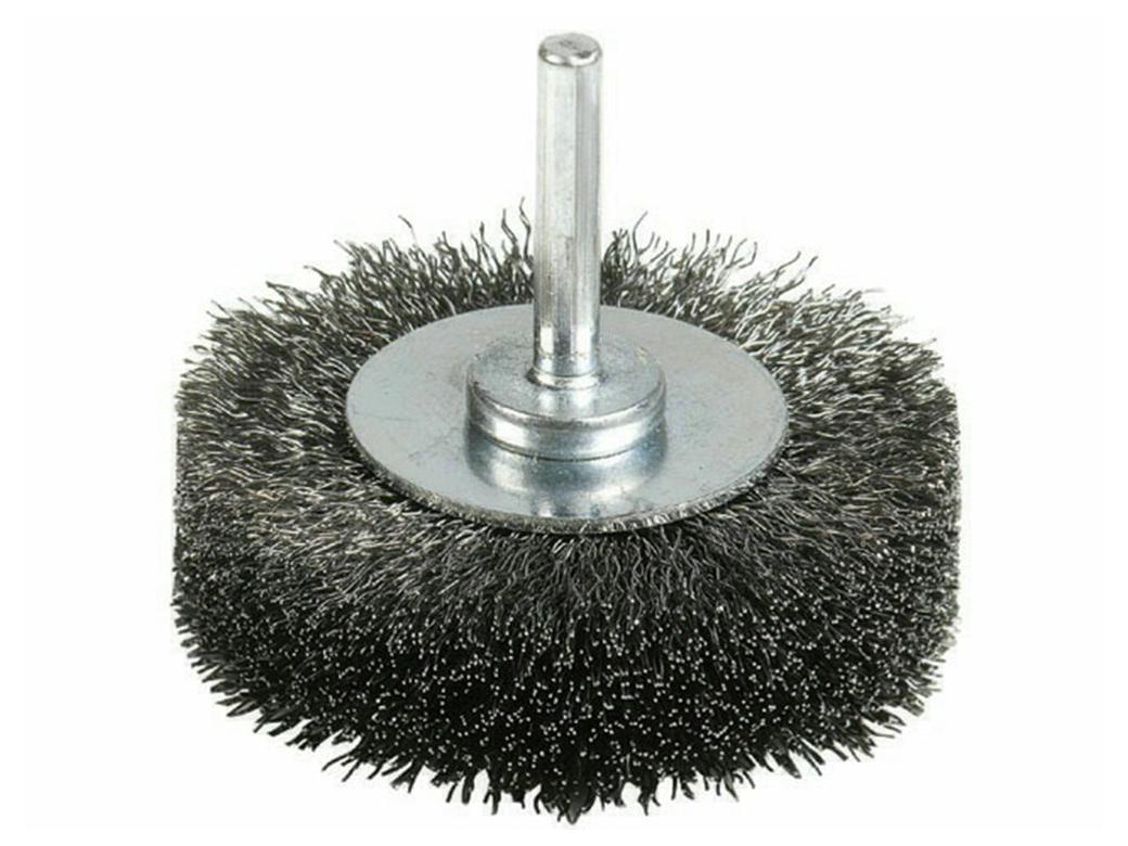 BROSSE CIRCULAIRE ACIER ONDULE TIGE 6MM