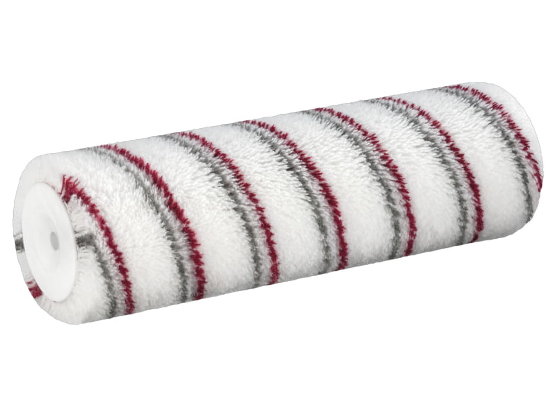 ROULEAU DE RECHANGE POLYESTER GRIS-ROUGE 12MM LISSE