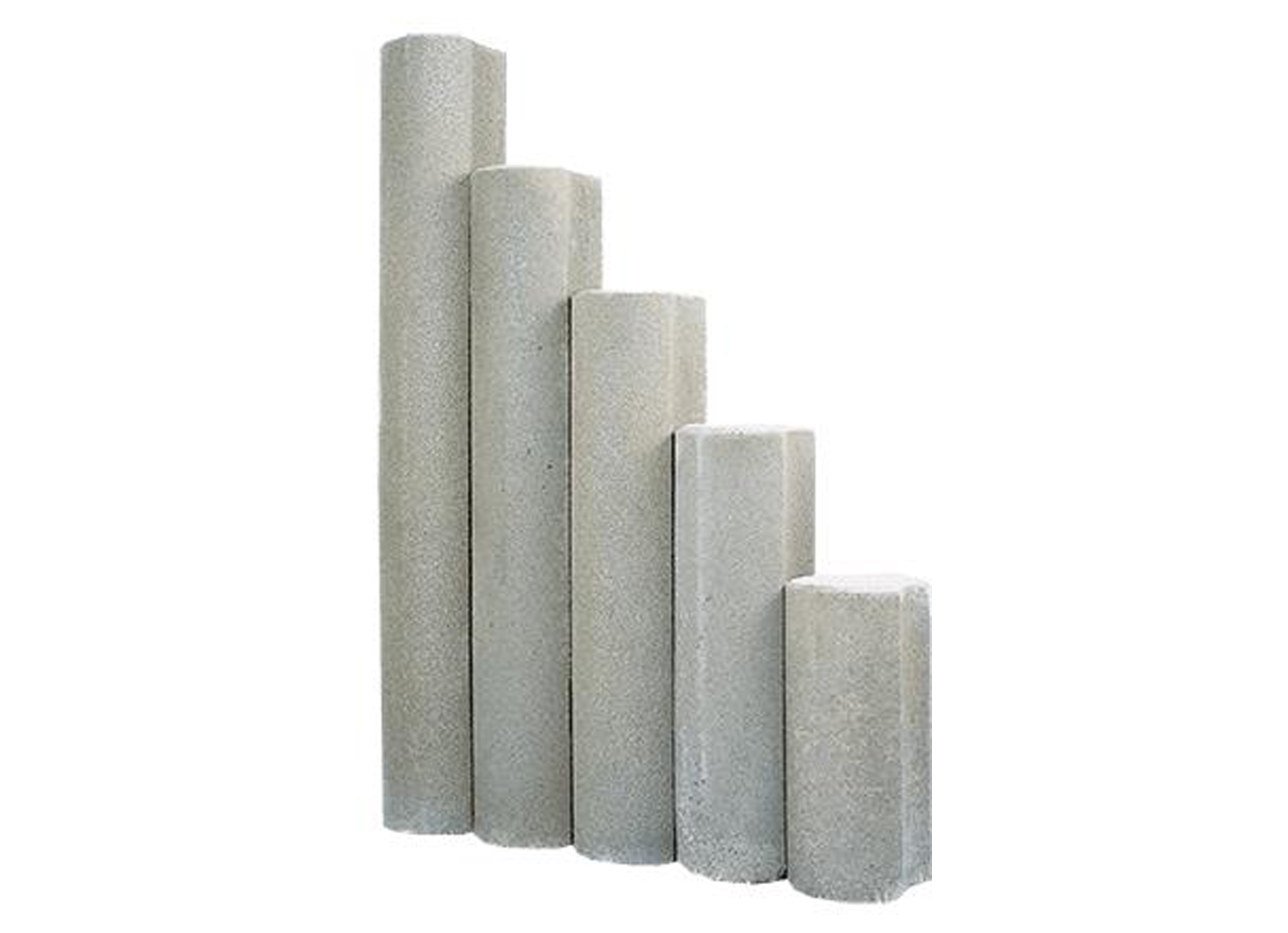 Landgoed Hallo consumptie Ronde Palissade Beton - terrasaanleg - afboording - beton - ronde palissade  beton