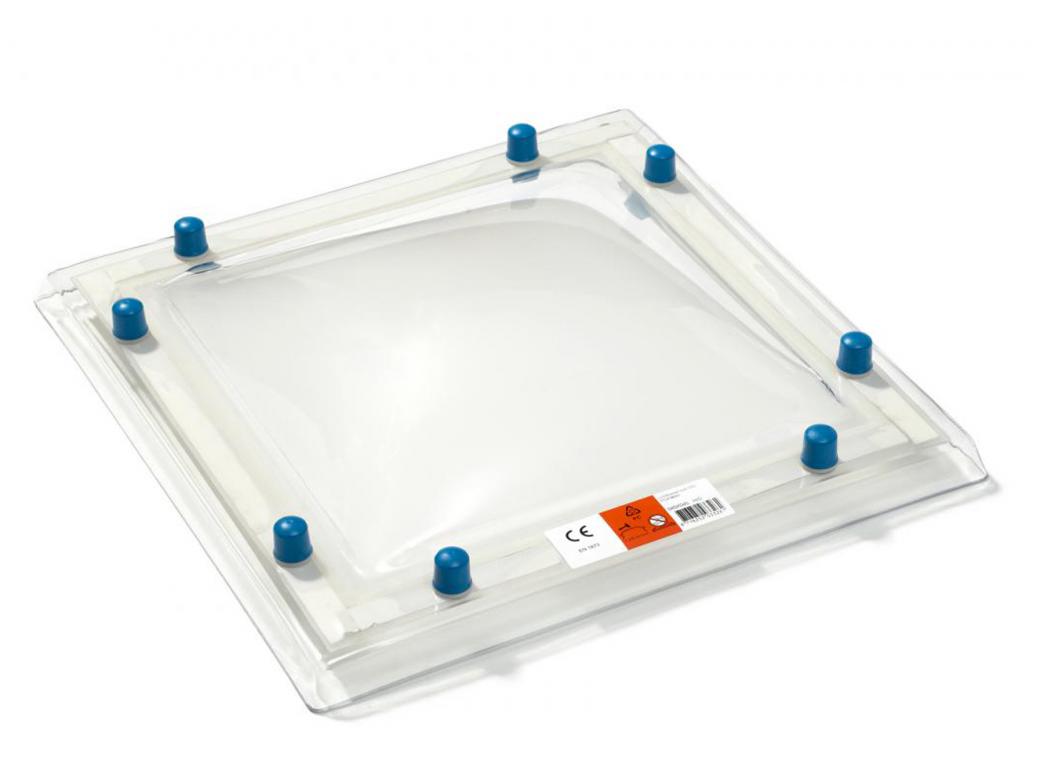 KOEPEL VIERKANT DUBBELWANDIG POLYCARBONAAT HELDER