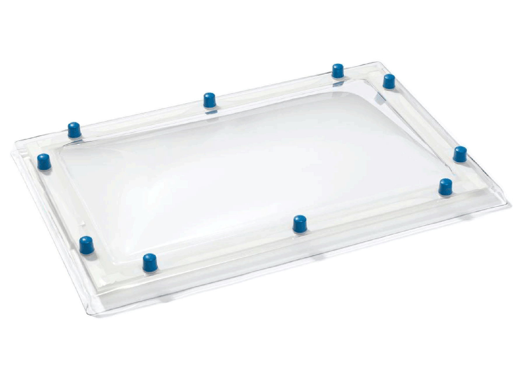 KOEPEL RECHTHOEKIG DRIEWANDIG POLYCARBONAAT HELDER