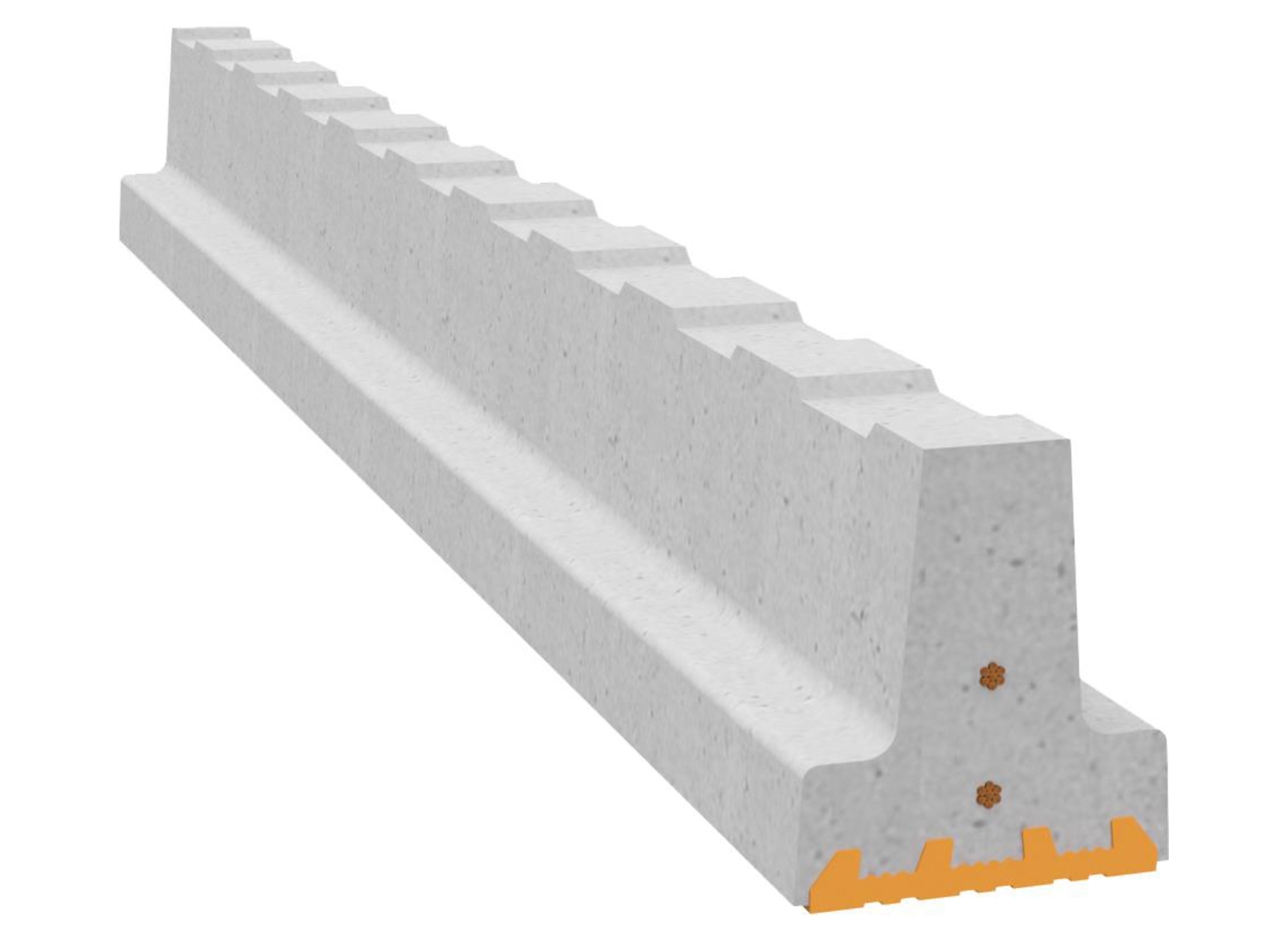 RECTOR T-BALKJES IN BETON/GEBAKKEN AARDE H=11CM