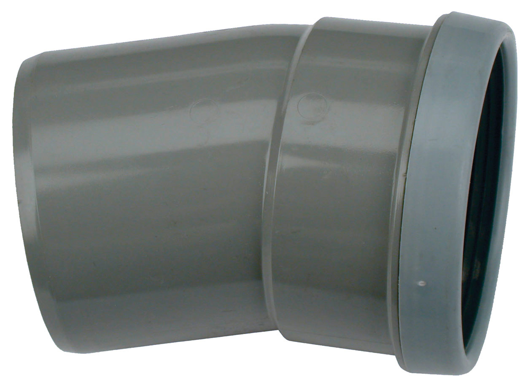 PVC COUDE BENOR SN4 GRIS 15° MALE/FEMELLE Ø125