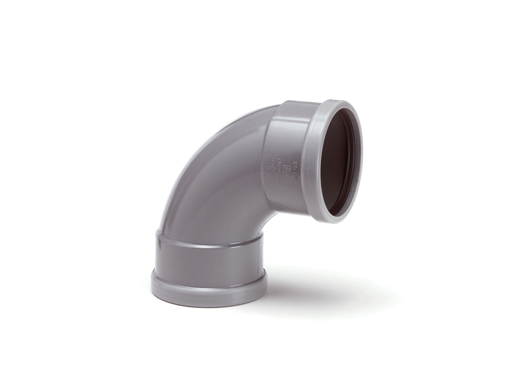 PVC COUDE BENOR SN4 GRIS 88° 2XFEMELLE Ø125