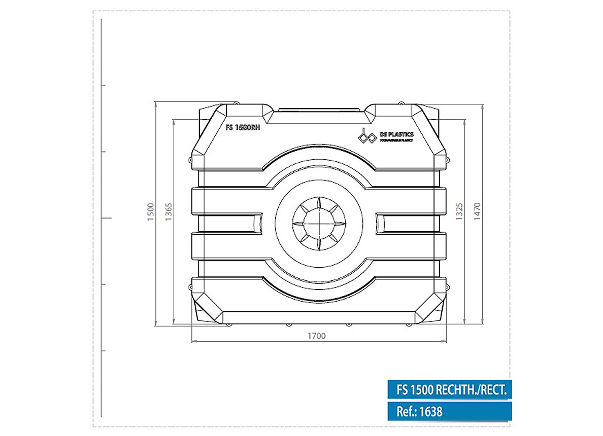 SEPTISCHE PUT PE RECHTHOEKIG 1500L