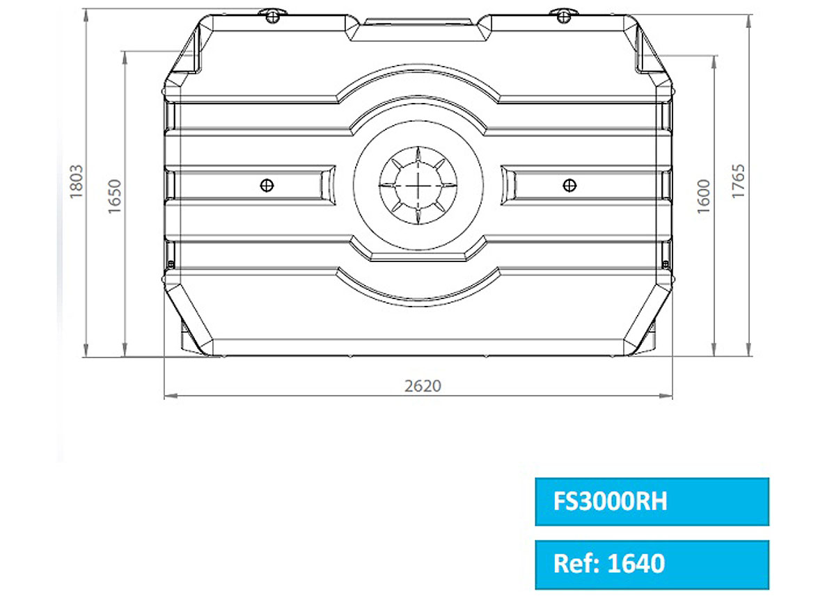FOSSE SEPTIQUE PE RECTANGULAIRE 3000L