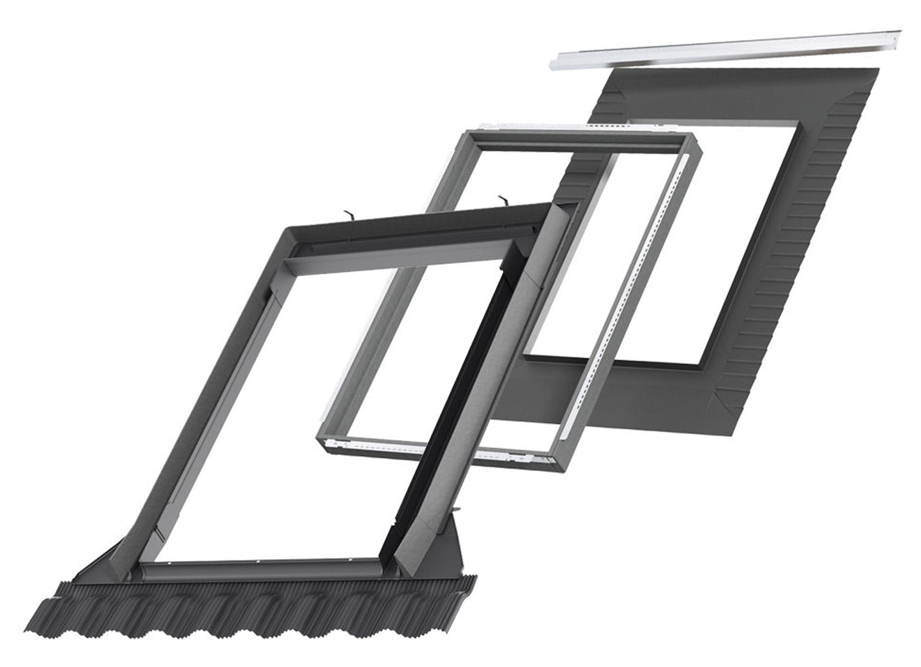 VELUX GOOTSTUK EDW 2500 CLASSICO VOOR GEGOLFDE PANNEN