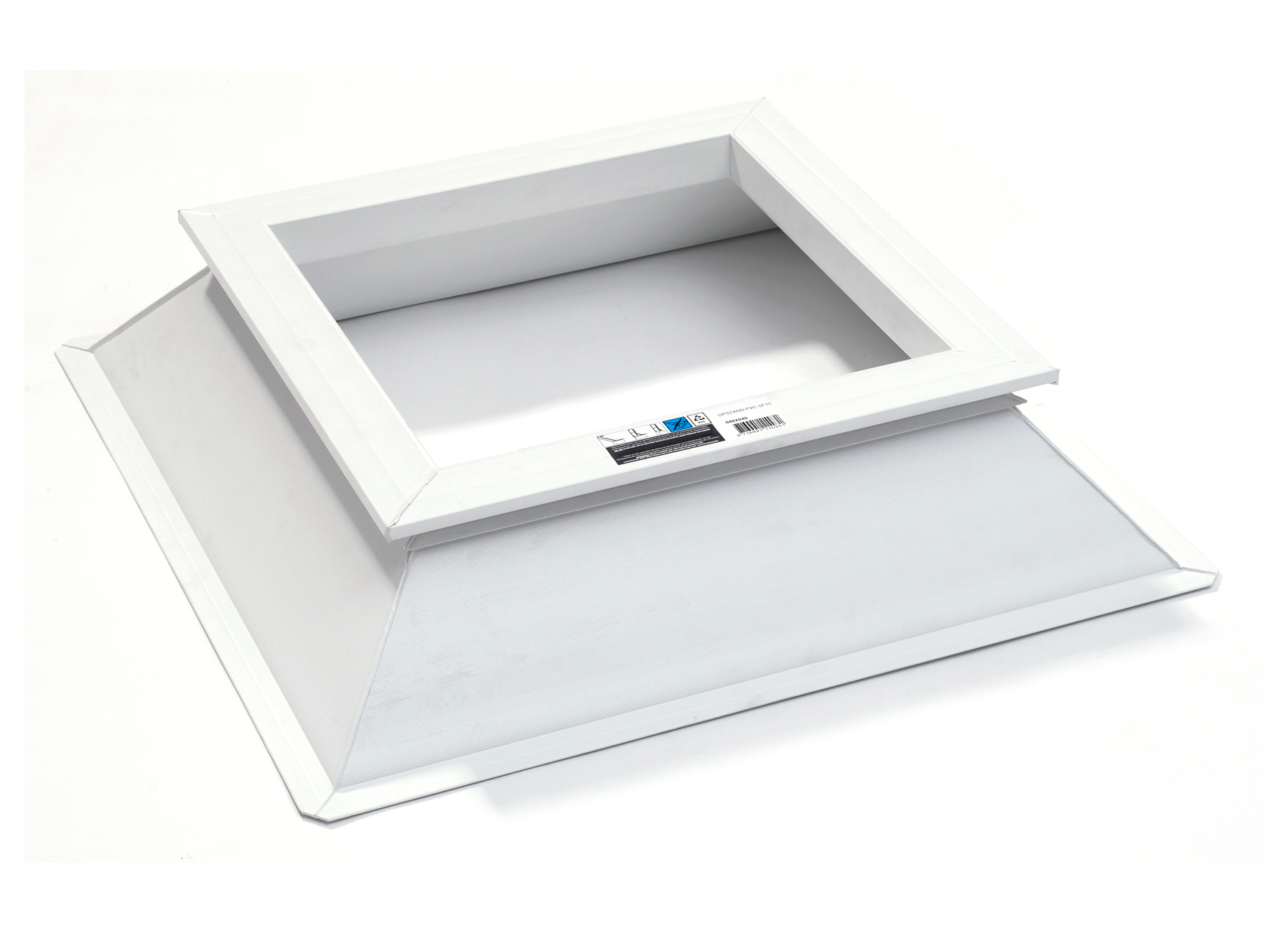 PVC OPSTAND VIERKANT NORMALE FLENS H=15CM 120X120CM