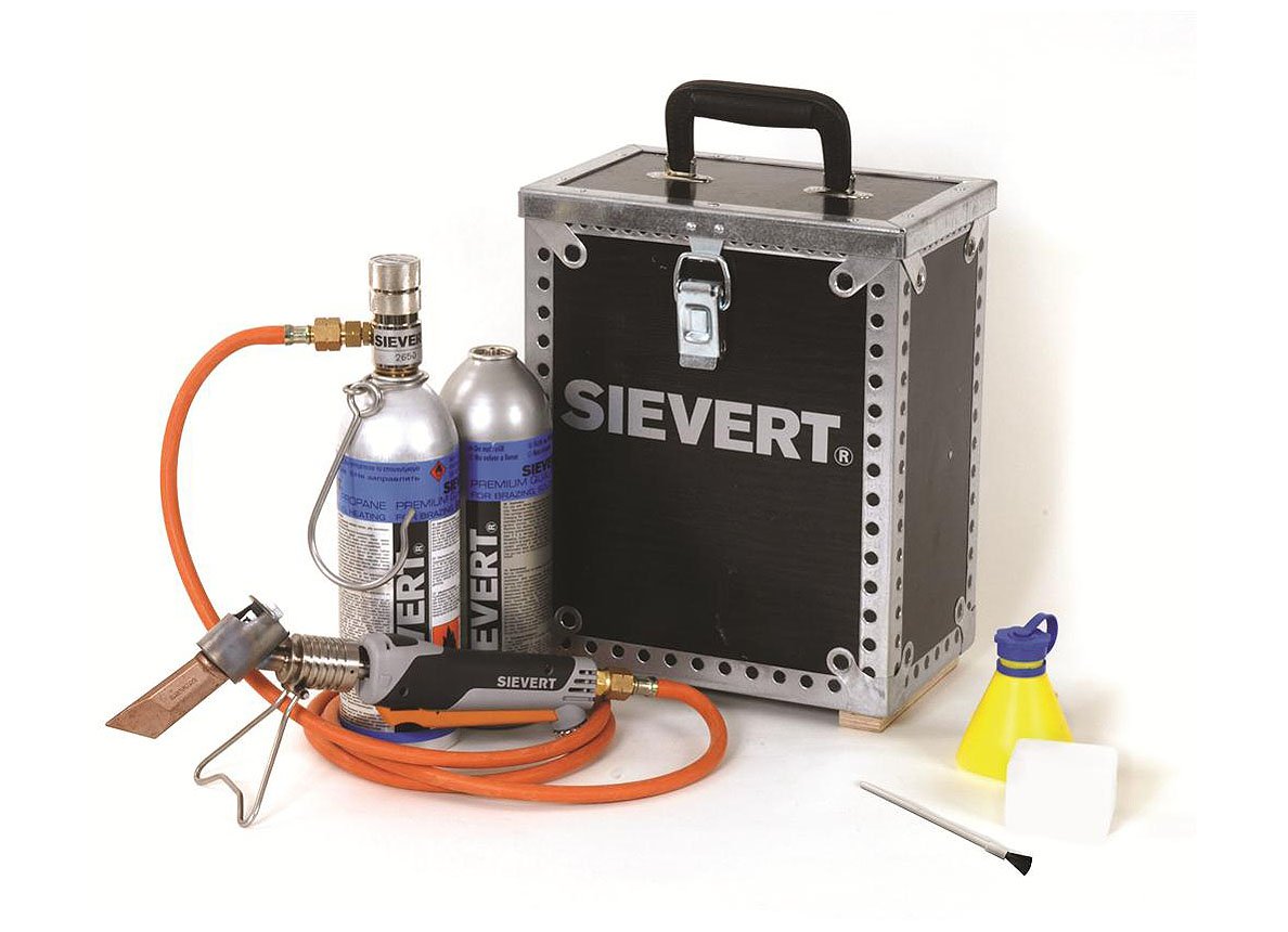 SIEVERT SET A SOUDER PROMATIC TITANE COFFRE EN BOIS NOIR