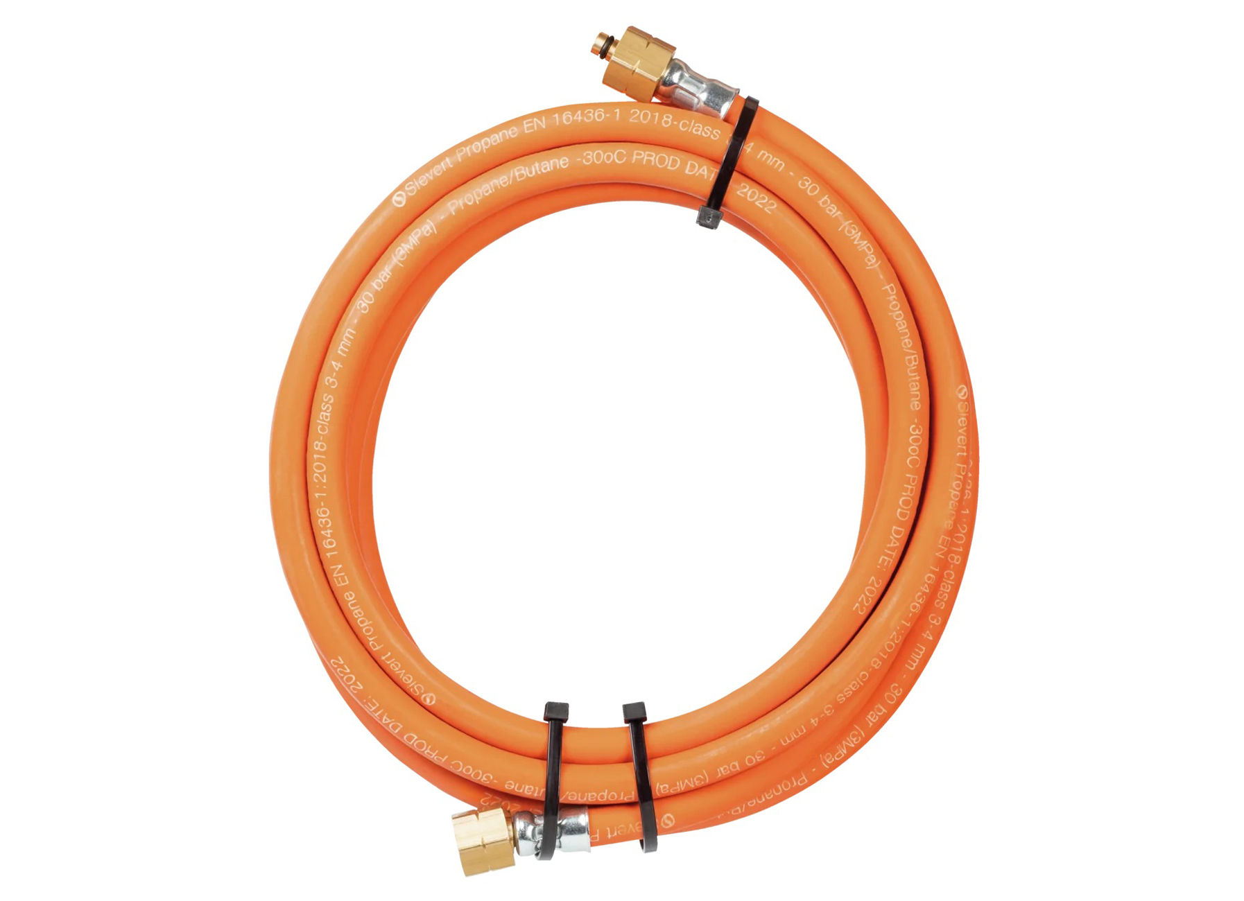 SIEVERT TUYAU PROPANE 4M Ø4MM BSP 3/8'' G 1X ROTATIF ET 1X FIXE