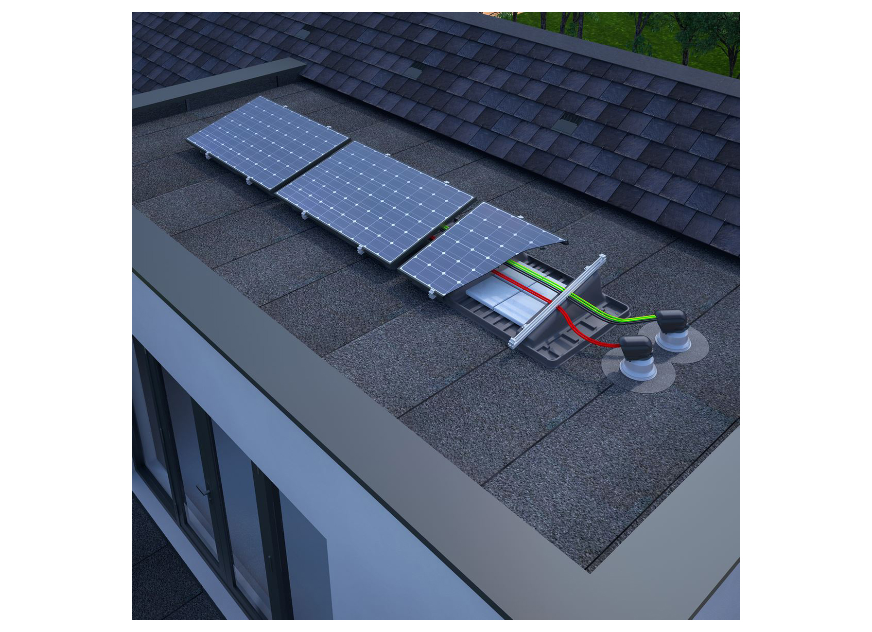 UBBINK PASSAGE DE CABLES ET CONDUITES ALU ISOLE TOIT PLAT 120MM