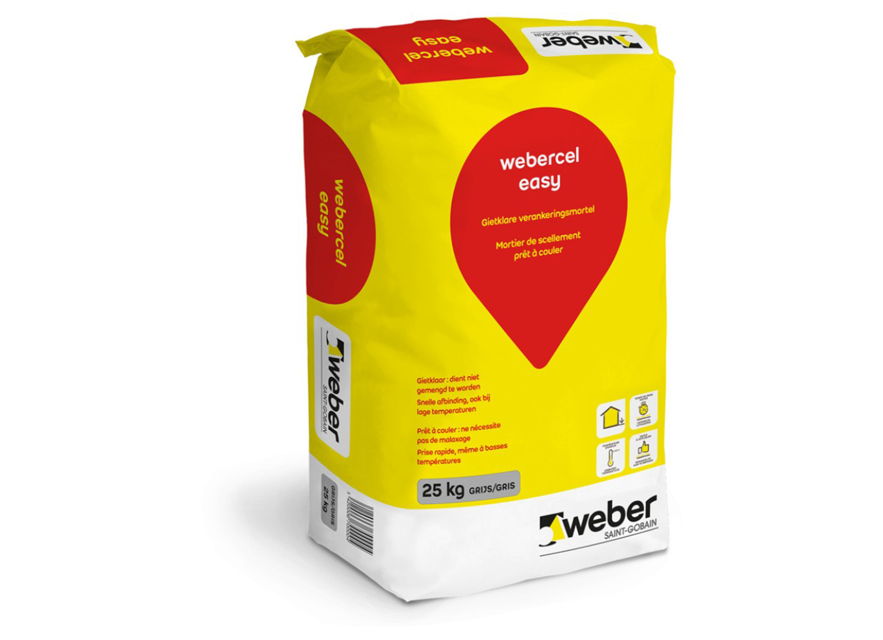 WEBER.CEL EASY GRIJS 25KG