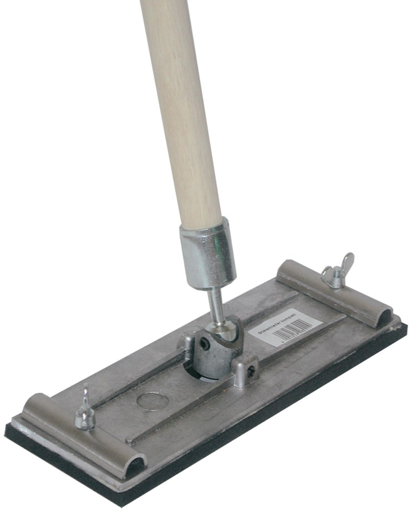 SCHUURDER MET KNIEGEWRICHT OP STEEL 240X85MM